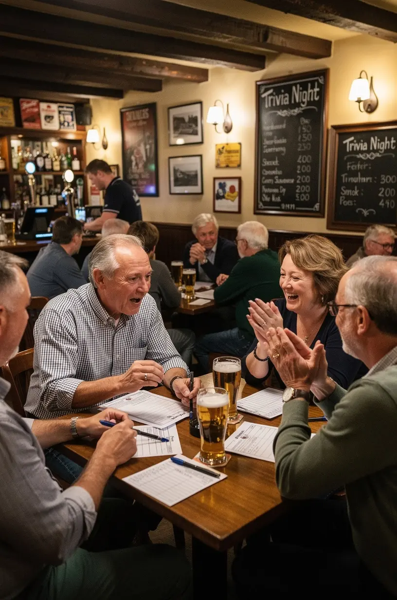 Seniors networking at a local meetup event.